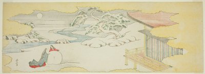 رسم توضيحي لكتاب الجرس الأزرق (أساجاو)، الفصل 20 من حكاية جينجي (جينجي مونوجاتاري) بواسطة كاتسوشيكا هوكوساي