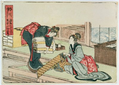 كاكيغاوا من سلسلة "ثلاث وخمسون محطة من طريق توكايدو السريع" بعد عام 1803 (طبعة خشبية ملونة) بواسطة كاتسوشيكا هوكوساي