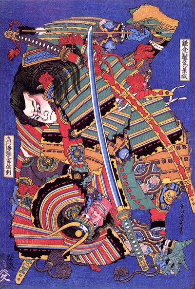 Kengoro Warrior (طباعة خشبية) بواسطة كاتسوشيكا هوكوساي