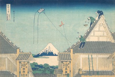 متجر Mitsui في Surugacho في Edo Edo Surugacho Mitsui mise ryaku zu ، من سلسلة ... ، حوالي 1830-1832. بواسطة كاتسوشيكا هوكوساي