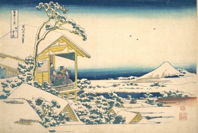 الصباح بعد تساقط الثلوج في Koishikawa في Edo Koishikawa yuki no ashita ، من القرن ... ، حوالي 1830-1832. بواسطة كاتسوشيكا هوكوساي