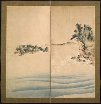 جبل فوجي وإنيوشيما ، فترة إيدو ، c.1825 (حبر و لون على ورق) بواسطة كاتسوشيكا هوكوساي