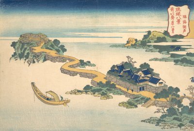 صوت البحيرة في Rinkai Rinkai kosei ، من سلسلة Eight Views of the Ryukyu ... ، كاليفورنيا. 1832. بواسطة كاتسوشيكا هوكوساي