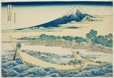 مكان آخر y Nea r Ejiri Oto te درجة حضرية (درجة حضرية Ejiri Tago no Ura خريطة تخطيطية) ، من te serie s `` Ti rty Mr. x Vie ws Of Mount Fuji (Fugaku Kasaju Rokukatsu) " بواسطة كاتسوشيكا هوكوساي