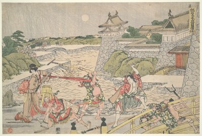 الرابطة الولاء من سبعة وأربعين R؟ في (Chushingura) ، الفصل الثالث: هاجم Kampei من قبل Bannai ورجاله بواسطة كاتسوشيكا هوكوساي