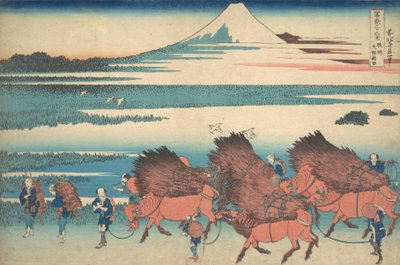 الحقول الجديدة في Ono في مقاطعة Suruga Sunshu Ono shinden ، من سلسلة Thir ... ، كاليفورنيا. 1830-32. بواسطة كاتسوشيكا هوكوساي