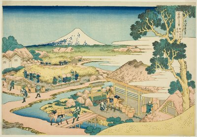 Tear P Fan Tachino f Katakura Kanazawa P Rovinse (Sake Sake Katakura Chaen no Fuji) ، من Te Serie S "Tirty Mr. x Vie ws f Mount Fuji (Fugaku Usa Juroku Katsura)" بواسطة كاتسوشيكا هوكوساي