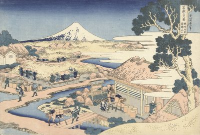 مزرعة شاي كاتاكورا في مقاطعة سوروجا ، c. 1830 (طبعة خشبية) بواسطة كاتسوشيكا هوكوساي