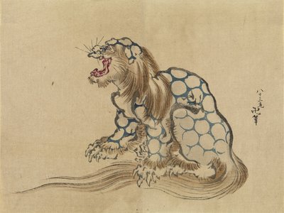 بدون عنوان ، ج. 1890 (طباعة لوح خشبي وحبر ولون على ورق) بواسطة كاتسوشيكا هوكوساي