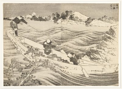 ياتسوجاتاكي في مقاطعة شينانو ، 1834-1835 (كتلة خشبية) بواسطة كاتسوشيكا هوكوساي