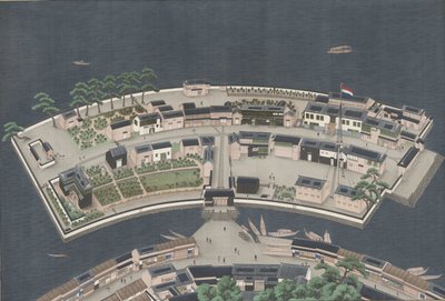 جزيرة ديشيما ، 1833-46 بواسطة Kawahara Keiga