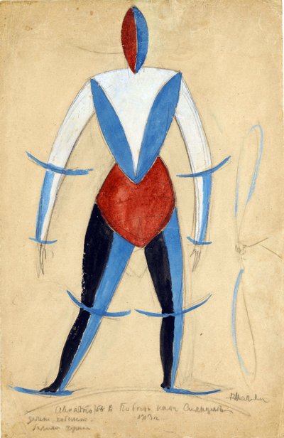 طيار. تصميم أزياء الأوبرا انتصار فوق الشمس بواسطة A. Kruchenykh par Malevich ، Kasimir Severinovich (1878-1935) بواسطة كازيمير سيفرينوفيتش ماليفيتش