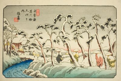 ل. 15: Itahana (Jugo: Itahana) ، من te serie s "shi x ty ne s ta on s f te kiso kaido" بواسطة الحديد Keisai