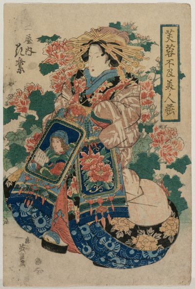المحظية هاناموراساكي من Tsuchiya ... ، في وقت مبكر أو منتصف 1830s. بواسطة الحديد Keisai
