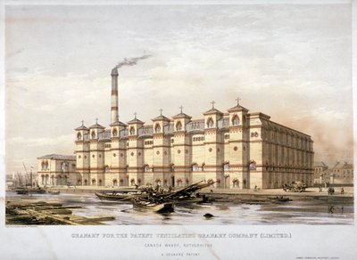Granary on Canada Wharf ، Rotherhithe ، لندن ، c1860 بواسطة كيل إخوان