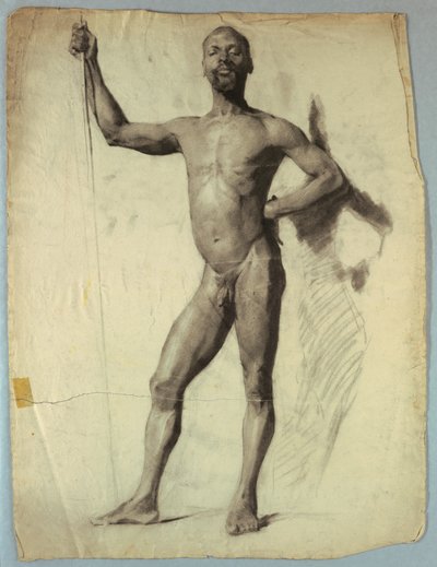 دراسة عارية لرجل مع عصا بواسطة Kenyon Cox