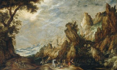 منظر طبيعي مع تحويل القديس بولس بواسطة Kerstiaen de Keuninck