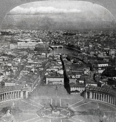روما ، المدينة الخالدة ، من شرفة القديس بطرس إيطاليا ، 1904. بواسطة شركة كيستون فيو