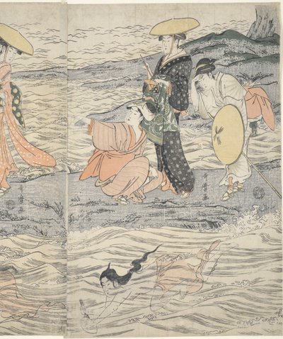 Awabi Shell Divers في Enoshima بواسطة كيتاجاوا أوتامارو