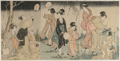 اصطياد اليراعات ج. 1796-1797. بواسطة كيتاجاوا أوتامارو