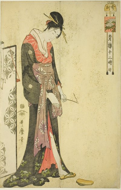 ساعة الثور [2 صباحًا] (Ushi no koku) ، من مسلسل "The Twelve Hours in Yoshiwara (Seiro juni toki tsuzuki)" بواسطة كيتاجاوا أوتامارو