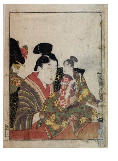 مشاهد ماريونيت مع متلاعبين من الذكور والإناث ، ج. 1758-1806 (طباعة خشبية على ورق) بواسطة كيتاجاوا أوتامارو