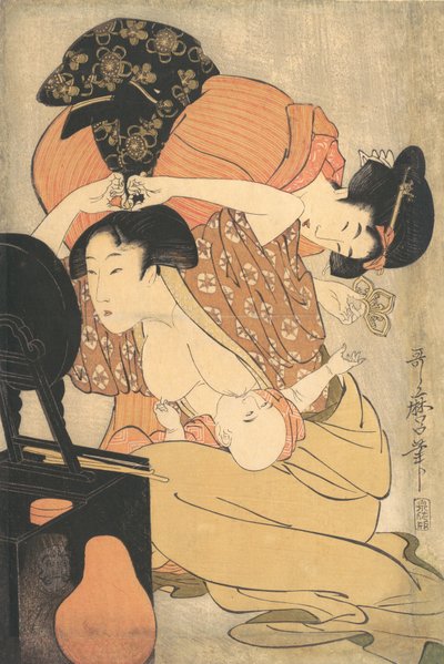 الأم والطفل ، كاليفورنيا. 1793. بواسطة كيتاجاوا أوتامارو