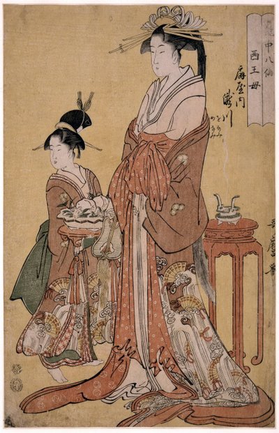 Takigawa of the Ogiya Eight ، من سلسلة Immortals in the Art of Love par Utamaro ، Kitagawa (1753-1806) بواسطة كيتاجاوا أوتامارو