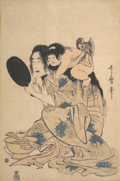 ياماوبا تبيض أسنانها و Kintoki ، كاليفورنيا. 1795. بواسطة كيتاجاوا أوتامارو