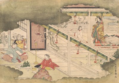 حادثة من حكايات Ise Ise Monogatari ، كاليفورنيا. 1790. بواسطة Kitao Shigemasa
