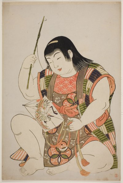 صبي مثل Hotei ، من سلسلة غير معنونة من الأطفال باسم آلهة الحظ السبعة بواسطة Kitao Shigemasa
