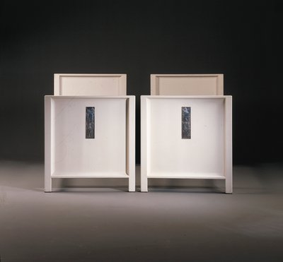زوج من أسرة Wiener Werkstatte المفردة ، حوالي 1904 (خشب مطلي) بواسطة كلومان موسر