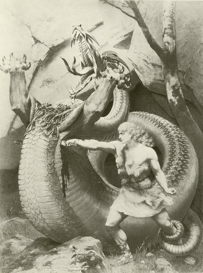 Siegfried ، المشهد الثاني من القانون السادس (النقش) بواسطة كونراد ديليتز