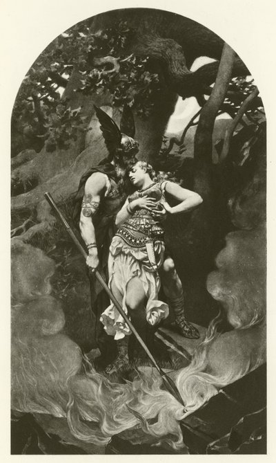 Wotan يأخذ إجازة برونهيلد (الحفر) بواسطة كونراد ديليتز