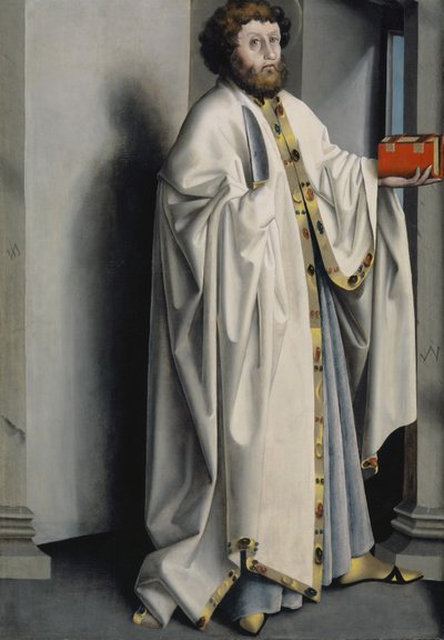 سانت بارثولوميو من Heilspiegel Altarpiece ، c.1435 (وسائط مختلطة على لوحة البلوط) بواسطة Konrad Jitz