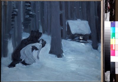 "Le reve de Tatiana" (حلم تاتيانا) رسم توضيحي لـ "Eugene Oneguine" للرومان d