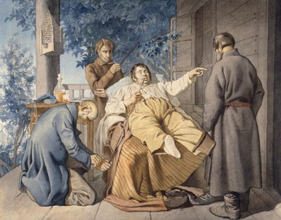 المالك وأقنانه ، 1853 بواسطة كونستانتين الكسندروفيتش تروتوفسكي
