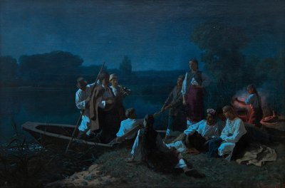 في الليلة التي سبقت عيد العنصرة في أوكرانيا 1878 بواسطة كونستانتين الكسندروفيتش تروتوفسكي