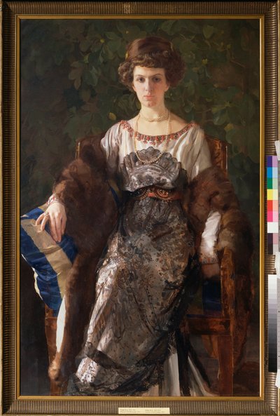 صورة إيفيميا نوسوفا ، ني ريابوشينسكايا (1881-1960). لوحة لكونستانتين (قسطنطين) أندرييفيتش سوموف (1869-1939) ، زيت على قماش بواسطة كونستانتين أندرييفيتش سوموف