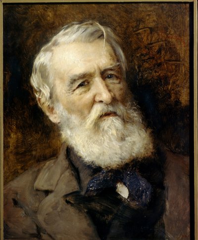 صورة للكاتب ديمتري جريجوروفيتش (1822-1899) ، كاتب روسي. (صورة للمؤلف ديمتري جريجوروفيتش) لوحة بقلم كونستانتين إيغوروفيتش ماكوفسكي (كونستانتين ماكوفسكي) (1839-1915). زيت على قماش. سانت بطرسبرغ ، متحف الدولة المتحف الروسي بواسطة كونستانتين إيجوروفيتش ماكوفسكي