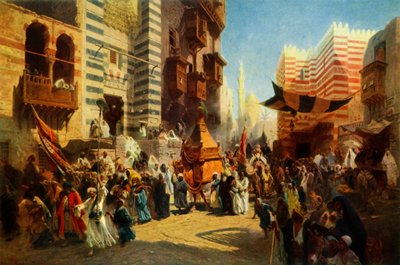عودة السجادة المقدسة من مكة إلى القاهرة ، 1876 ، 1965. بواسطة كونستانتين إيجوروفيتش ماكوفسكي