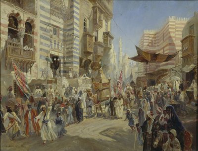 تسليم السجادة المقدسة في القاهرة 1876 بواسطة كونستانتين إيجوروفيتش ماكوفسكي