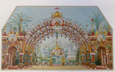 تصميم المسرح لباليه كسارة البندق بواسطة P. Tchaykovsky ، 1892 بواسطة كونستانتين ماتفيفيتش إيفانوف