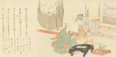 مجاملة مع العميل قبل Tokonoma Alcove ، 1798. بواسطة كوبو شونمان