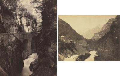 الطريق إلى Eaux-Chaudes ، Pyrenees (أمام) ؛ إيو شوديز ، بيرينيه (للخلف) بواسطة كوبو شونمان