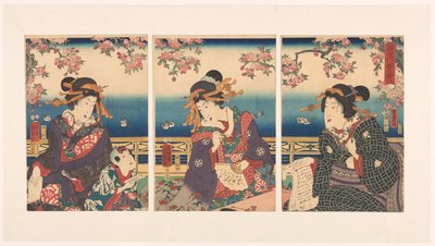 الازدهار في الجبال على طول نهر سوميدا بواسطة Iseya Kanekichi