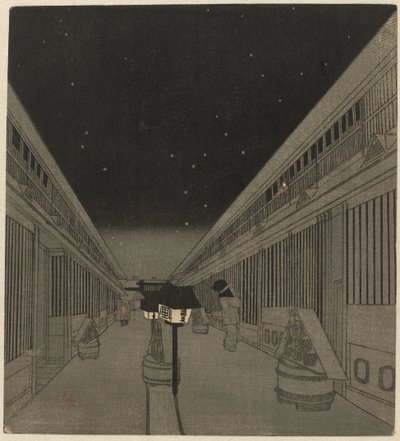 Yoshiwara في الليل بواسطة كيو إنبا
