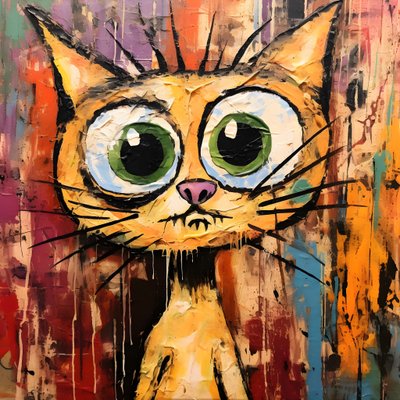 التعبيرية الجديدة لقط كرتوني ينظر إلى شيء مثير للفضول 3 بواسطة Kurt Heppke
