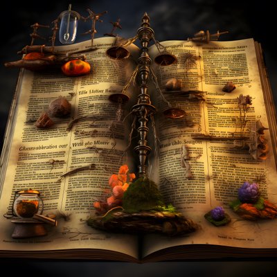 تمثيلات مرئية للنظريات حول المخطوطة، مثل أدلة طب الأعشاب، واللغات الغريبة، والخدع المتطورة. 1 بواسطة Kurt Heppke