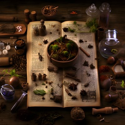 تمثيلات مرئية للنظريات حول المخطوطة، مثل أدلة طب الأعشاب، واللغات الغريبة، والخدع المتطورة. 3 بواسطة Kurt Heppke